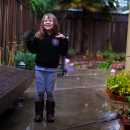 Molly in the rain